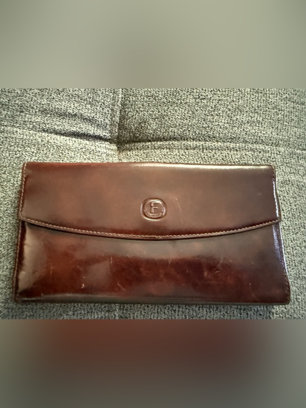 Fantoni Italian Woman’s Brown Leather Clutch Wallet with Gold Hardware - Picture 4 of 7